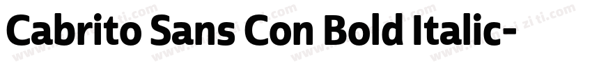 Cabrito Sans Con Bold Italic字体转换